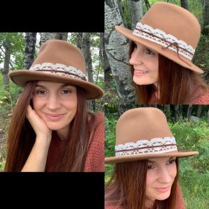 Tan Felt Fedora, 051h